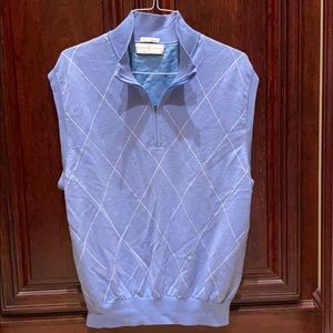 Fairway & Greene blue lined sweater vest